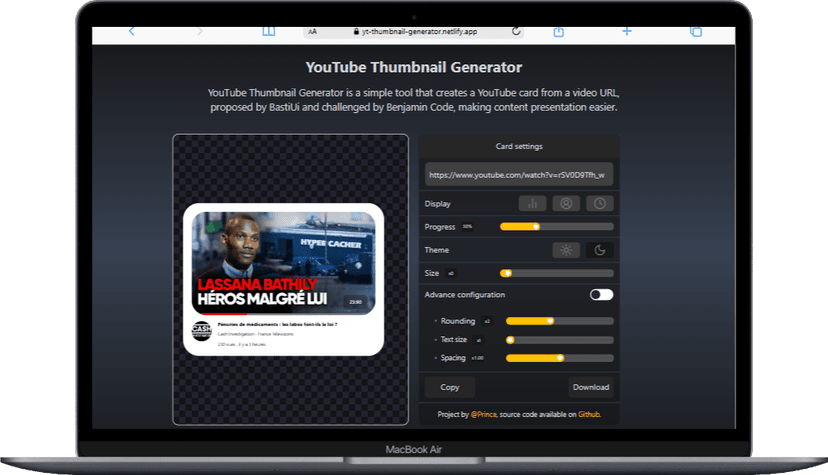 image YouTube Thumbnail Generator
